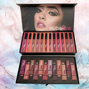 12 <strong>Matte</strong> <strong>Lipstick</strong> 12 Lipgloss 24 Pieces Hudanew <strong>Matte</strong> Liquid <strong>Lipstick</strong> Long Lasting Durable Lip Gloss Beauty Cosmetics Set Labial - Product Image 1