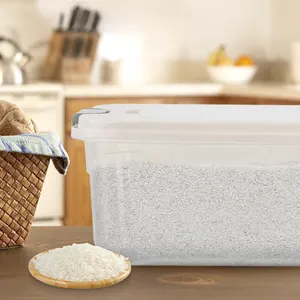 Gloway Dry Food Storage Container Transparent Rice Storage Box Food Storage Box For Kitchen Grain Rice Container