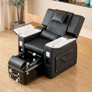 Fauteuil de pédicure professionnel pour salon de beauté, avec bassin en cuir, jet magnétique et lumière colorée, pour massage des pieds - Product Image 5
