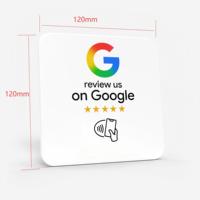 Interface RFID Code QR PVC NFC Plaque Google pour restaurant Autocollant Plaque Programmable Tiktok/Ins/Facebook/Yelp/Tripadvisor