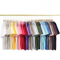 OEM 270g T-shirt unisexe personnalisé pour hommes et femmes 100% coton T-shirt grande taille Logo imprimé surdimensionné coupe ample tricoté vierge