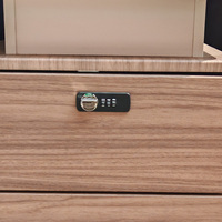 Bureau de travail moderne en MDF, direct usine, avec armoire latérale verrouillable, hauteur réglable, fixation murale, poste de travail individuel, tiroirs et classeur
