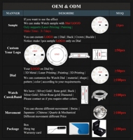 Montre automatique avec logo personnalisé, 39 mm, acier inoxydable 316L, 5 ATM, cadran vert malachite, cœur ouvert à 12 heures, OEM, montre-bracelet pour homme, GM0058