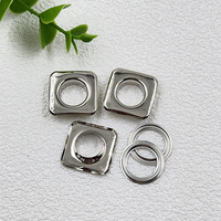 Ceinture à oeillets en métal de forme carrée en laiton vêtements en cuivre brûlés bouton d'oeillets rectangulaires décoratifs pour vêtements de rideau de sacs