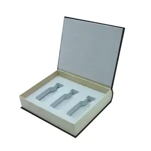 批发纸板香水礼品盒书籍形状定制泡沫填充香水包装盒