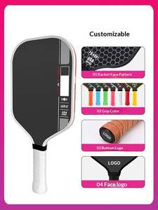 ไม้พายพิคเคิลบอลแบบมืออาชีพ รุ่นที่ 4 ผลิตจากคาร์บอนไฟเบอร์ ขึ้นรูปด้วยความร้อน ดีไซน์กว้างและยาว แกนโฟมรังผึ้ง/EPP หนา 16 มม. - Product Image 4