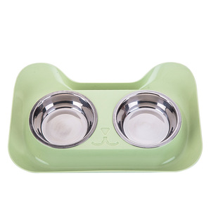 无溢出喂养饮用双重食物水高架狗猫不锈钢碗宠物碗喂食器 - Product Image 6