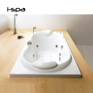 Bañera Rectangular Moderna de Acrílico Brussel con Hidromasaje, Bañera Independiente para Interiores - Product Image 3