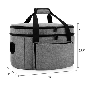 Double Layers Reusable Portable Insulated Fashion Lady Summer <strong>Slow</strong> <strong>Cooker</strong> Picnic <strong>Bag</strong> with Support Pad and Adjustable Straps - Product Image 6