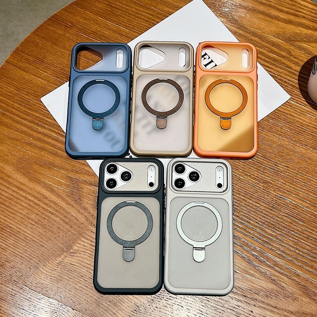Luxury Wireless Charging Magnetic Case for iPhone 18 16 17E 15 14 Plus 13 12 11 Pro Max With Ring Holder Shockproof Hard Cover