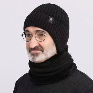 Gorros de Invierno al por Mayor, Conjuntos de Gorros, Bufandas y Baberos de Felpa, Gorros de Punto para Hombre, Conjunto de Gorro y Bufanda de Invierno para Hombre - Product Image 1