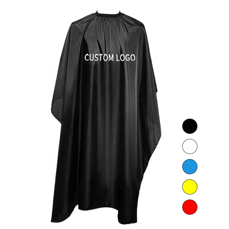 Парикмахерская накидка, ткань для стрижки волос, парикмахерские накидки для салона, оптовая продажа, профессиональная черная Водонепроницаемая накидка с индивидуальным логотипом, временные шт.