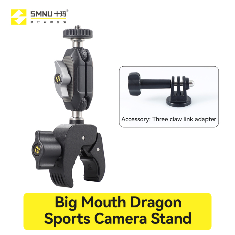 Support de caméra de sport Dragon à grande bouche noire