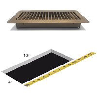 Évent de registre de sol pour levier d'alimentation en air à réglage facile de 4 pouces par 10 pouces 4 "X 10" couvercles d'évent de sol