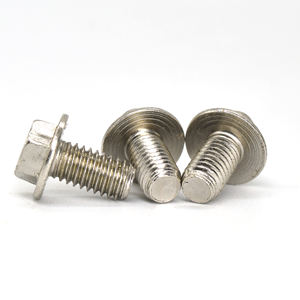 DIN6921 M4 M5 M6 M8 M10 <span class=keywords><strong>M12</strong></span> acero al carbono niquelado grado 8,8 tornillo de cabeza hexagonal de brida hexagonal de rosca completa - Product Image 3