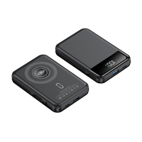 Power Bank Magnetik Nirkabel PD20W 10000mAh Ultra Tipis Portabel dengan Kabel Micro USB Pengisian Cepat untuk Jam Tangan dan iPhone