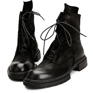 Nuevas Botas de Plataforma de Lujo al por Mayor, Botas de Seguridad Hechas a Mano, Botas de Cuero con Suela Gruesa, Botas Chukka de Piel de Becerro de Alta Calidad - Product Image 4
