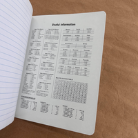 Fournitures scolaires américaines pour la rentrée : Cahiers de composition B5 avec dos rigide, 100 feuilles, 200 pages, en stock, acceptant les commandes OEM