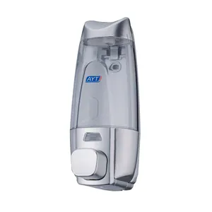 400 Ml Enkele Plastic Transparante Shampoo Vloeibare Zeepdispenser Voor Hotel In Zilver