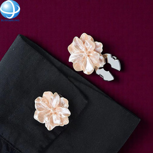 Hot Bán Giả Ngọc Trai Nhựa Hoa Lớn Nút Bao Gồm Cho Phụ Nữ Áo Sơ Mi Áo Tay Áo Khuy Măng Sét Clip Hơn Nút Phụ Kiện Trang Trí Nội Thất - Product Image 2