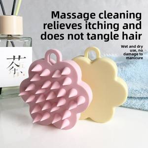 Peigne à cheveux en silicone, masseur du cuir chevelu et brosse de douche pour usage domestique - Product Image 5