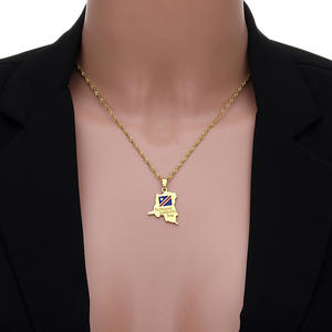 Collar con colgante <span class=keywords><strong>de</strong></span> acero inoxidable para hombre y mujer, colgante con diseño <span class=keywords><strong>de</strong></span> <span class=keywords><strong>mapa</strong></span> <span class=keywords><strong>de</strong></span> la <span class=keywords><strong>República</strong></span> Checa, <span class=keywords><strong>de</strong></span> estilo étnico, para regalo - Product Image 6