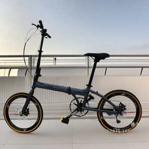 L8 20-Inch Aluminum Alloy Folding <b>Bike</b> 9-Speed Disc Brakes Lightweight Commuter <b>Bike</b> - Product Image 1