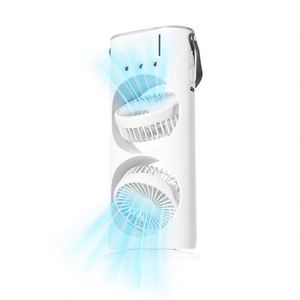 2026 Portable Led Lighting Dual-<b>Head</b> Durable Rechargeable Cooling Mist <b>Fan</b> for Camping - Product Image 5