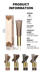 Maquillage des yeux Kit de teinture pour sourcils végétalien Naturel 5 couleurs Gel coiffant pour sourcils longue durée et non collant - Product Image 6