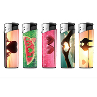 Briquet à gaz portable en plastique avec impression graphique de fruits OEM/ODM pour fumer des cigarettes