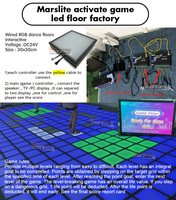 Plancher mené par jeu actif interactif 30X30Cm le plancher est piste de danse menée par jeu interactif de lave pour des jeux d'enfant