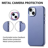 Étui officiel antichoc magnétique en cuir PU avec texture cuir véritable pour iPhone 17 Pro Max, coque de téléphone personnalisée pour iPhone 17