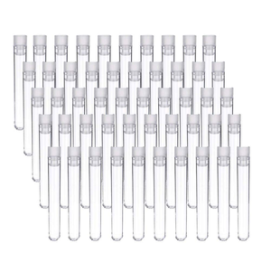 Tube à essai cylindrique en plastique Lab Ps Pp 12 mm 12x100 avec bouchon pour usage en laboratoire - Product Image 1