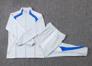 Veste de survêtement rétro à manches courtes et fermeture éclair intégrale pour l'automne-hiver, taille 25/26, pour les clubs européens, compétition de football - Product Image 5