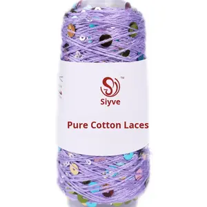 Silk Joy Blended Yarn Factory Vente en gros 3 + 6 bobines <span class=keywords><strong>de</strong></span> fil tricotées à la main avec <span class=keywords><strong>de</strong></span> grandes et petites paillettes Boule <span class=keywords><strong>de</strong></span> fil transfrontalière - Product Image 5