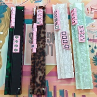Règle de Mahjong Américain en Acrylique 20 pouces, Poussoir de Cartes Transparent, Lot de 4