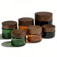 Emballage cosmétique, flacons pour soins de la peau, contenants cosmétiques en verre, 4 oz, 2 oz, 1 oz, flacon pour crème pour le visage, pots en verre avec couvercles
