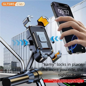 Support de téléphone universel robuste et antichoc 360 °   Support de téléphone rotatif pour vélo et moto pour écrans de 5 à 7,2 pouces - Product Image 5