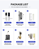 Cerradura Inteligente para Hotel TTLock, Duradera, con Teclado, Contraseña, Tarjeta RFID y Control por Aplicación para Acceso a Habitaciones