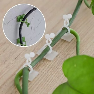 Crochets muraux auto-adhésifs pour plantes grimpantes d'intérieur, clips de support pour plantes verts et blancs sans clouage, fixation sans trace - Product Image 1