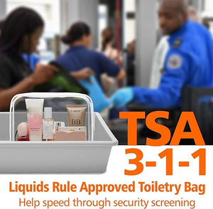 Custom Gym Beach Makeup <b>Storage</b> Recyclable Tsa-Approved Waterproof Tote Clear Pvc Large <b>Toiletry</b> Bag Set - Product Image 5