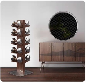<span class=keywords><strong>PROIRON</strong></span> Regalos de Navidad Más Vendidos para Padre, Juego de <span class=keywords><strong>Mancuernas</strong></span> de Madera de Nogal de Lujo con Soporte Resistente, Decoración para el Hogar - Product Image 1