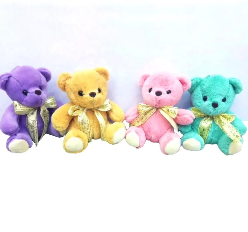 Fábrica Por Atacado colorido Valentine Teddy Bear Plush Toy Presente 7 POLEGADAS Teddy Bear Stuffed Animal