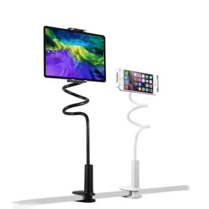 Fixed screw base Lazy phone stand 360 Degree Mobile phone ncek holder Portable Flexible Long Arm Phone Mount