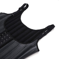 YiQun Gilet de sudation et de sport pour femme, avec logo personnalisé, 25 baleines en acier, en latex, style corset colombien, gaine amincissante