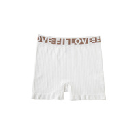 Shorts de sport pour femmes transfrontaliers, taille haute, style européen/américain, avec cordon de serrage, lettrage LOVE, tricotés, 100 % nylon
