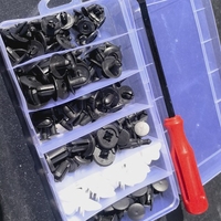 HE26 100 pièces Outil de démontage, clips de garniture de panneau de porte, attaches de carrosserie automobile, rivets de garde-boue