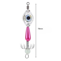 Lampe LED Lumineuse Colorée pour Pêche au Bass, Appât Sous-Marin pour Calamar, Lampe de Pêche Métallique en Acrylique pour Attirer les Poissons