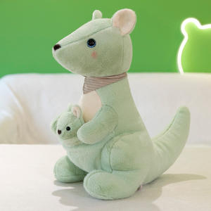 AIFEI giocattolo carino <span class=keywords><strong>madre</strong></span> e bambino canguro 10 pollici peluche bambola cuscino PP cotone pieno regalo di compleanno per bambini - Product Image 2