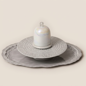 Classic <b>silver</b> serving tray ornamental decorative home tray elegant decorative tabletop tray accessory stylish vintage tray time - Product Image 1